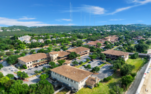 Medical office for sublease Westlake aerial view showing proximity to Loop 360 and affluent Westlake neighborhoods