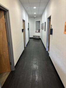 Medical office for lease Hurst DFW hallway showing professional medical office layout with multiple treatment rooms