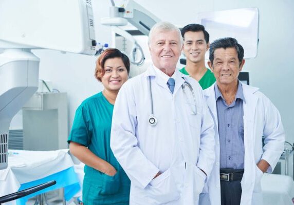 smiling group of doctors